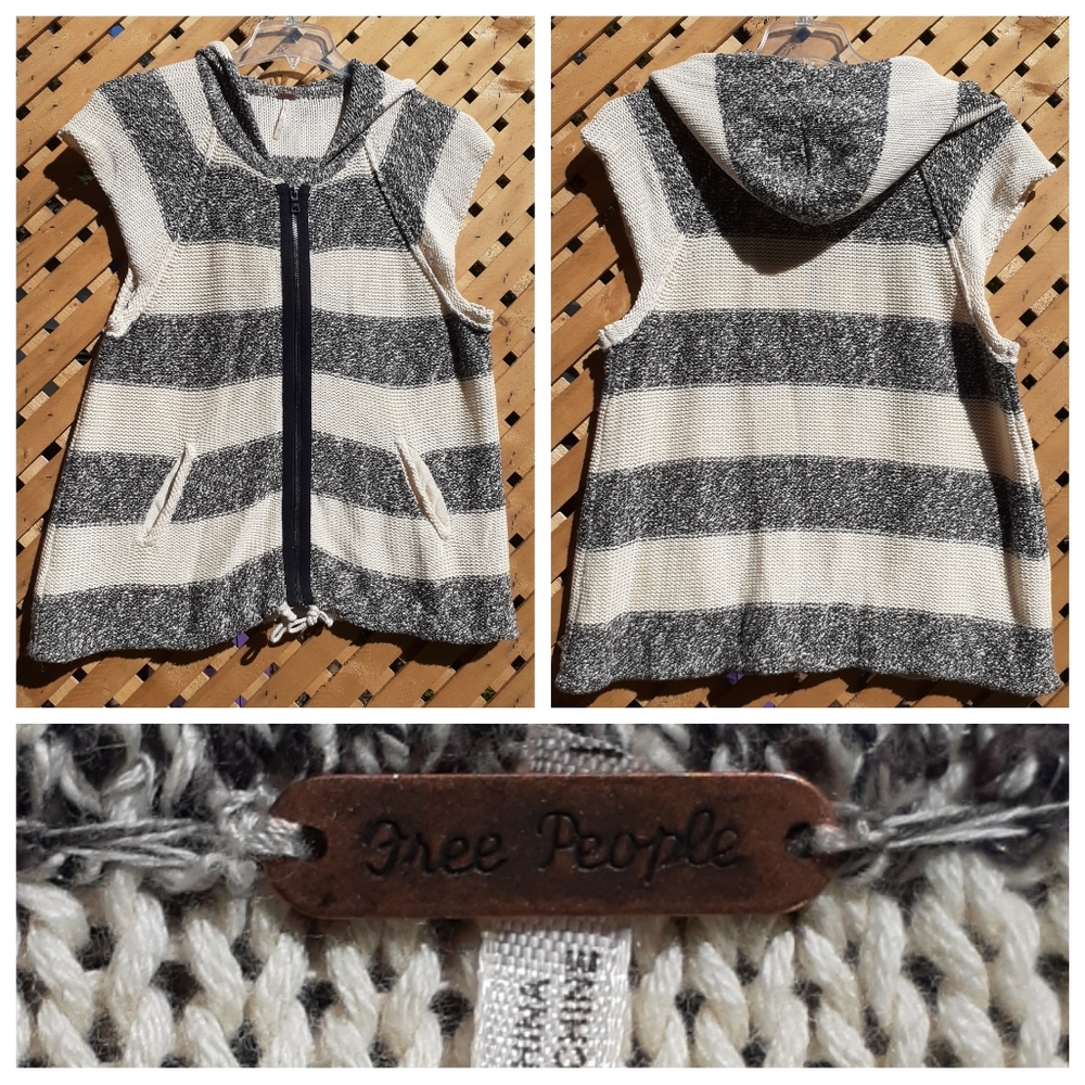 NWOT Free People Regatta Cap Sleeve Hoodie